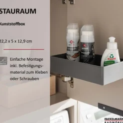 Box 22,2x5x12,9 cm, Kunststoff, Anthrazit