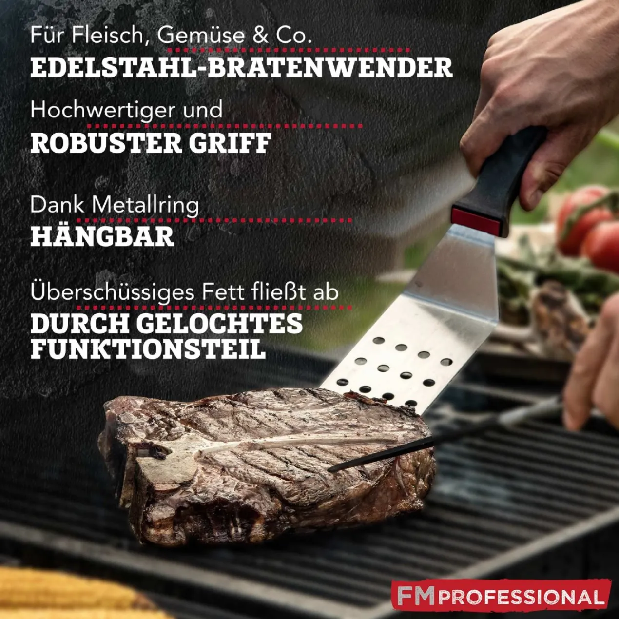 Bratenwender Presist , gelocht, 24x7cm