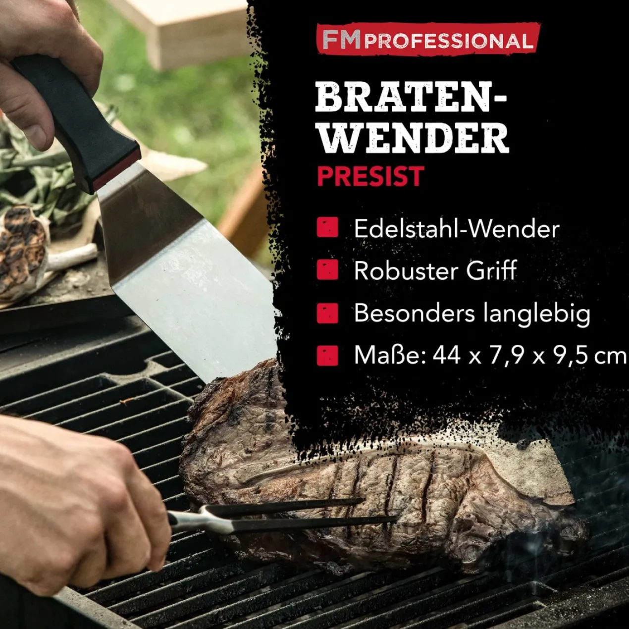 Bratenwender Presist, gewinkelt, 24x7cm