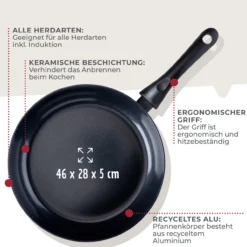 Bratpfanne Arcadalina, Keramik, antihaft, Ø28cm