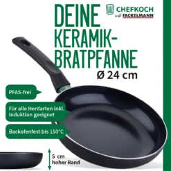 Bratpfanne Bielefeld, Keramik, antihaft, Ø24cm