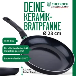 Bratpfanne Bielefeld, Keramik, antihaft, Ø28cm