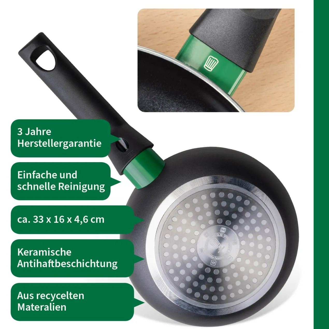 Bratpfanne Bielefeld, Keramik, antihaft, Ø16cm