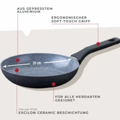 Bratpfanne Cosmo, Keramik, antihaft, Ø24cm