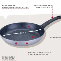 Bratpfanne Crisp, Keramik, antihaft, Ø28cm