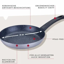 Bratpfanne Crisp, Keramik, antihaft, Ø24cm
