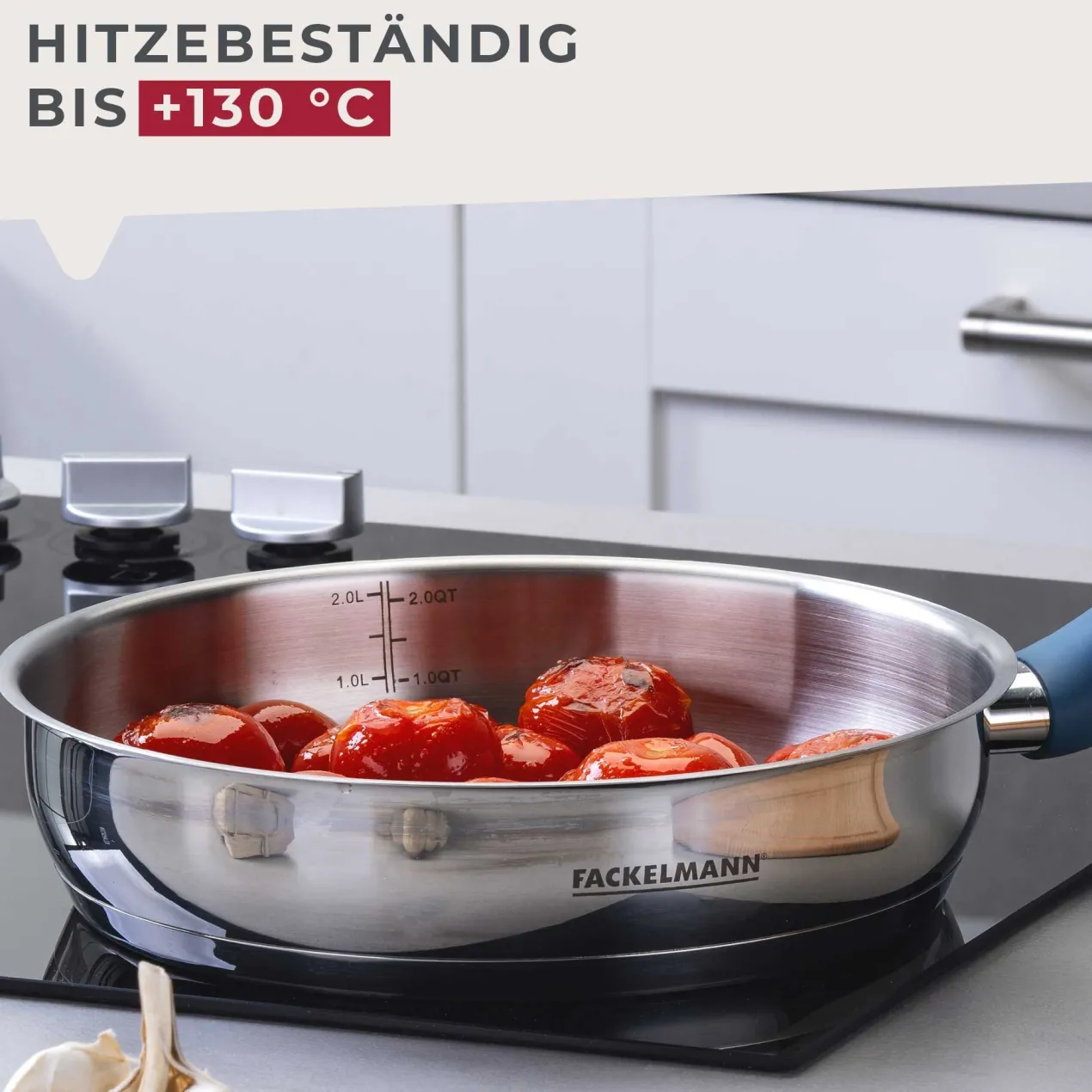 Bratpfanne Essential, Ø24cm, Edelstahl, blau