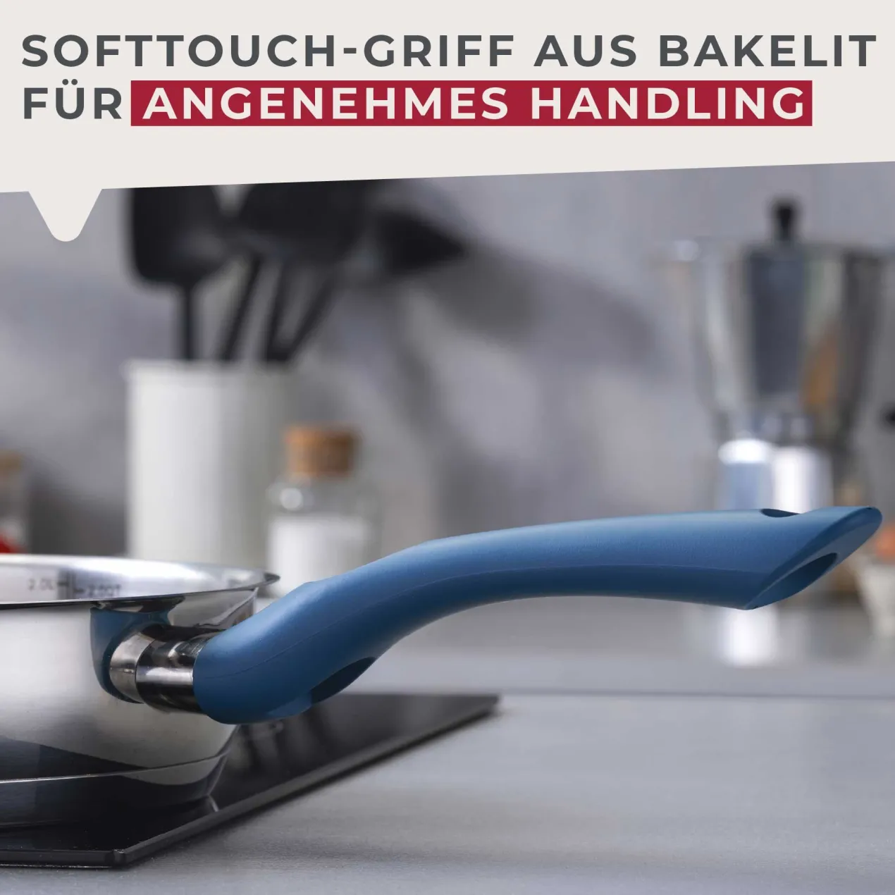 Bratpfanne Essential, Ø24cm, Edelstahl, blau