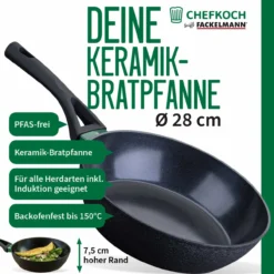 Bratpfanne Hamburg, keramische Antihaft-Beschichtung, Ø28cm