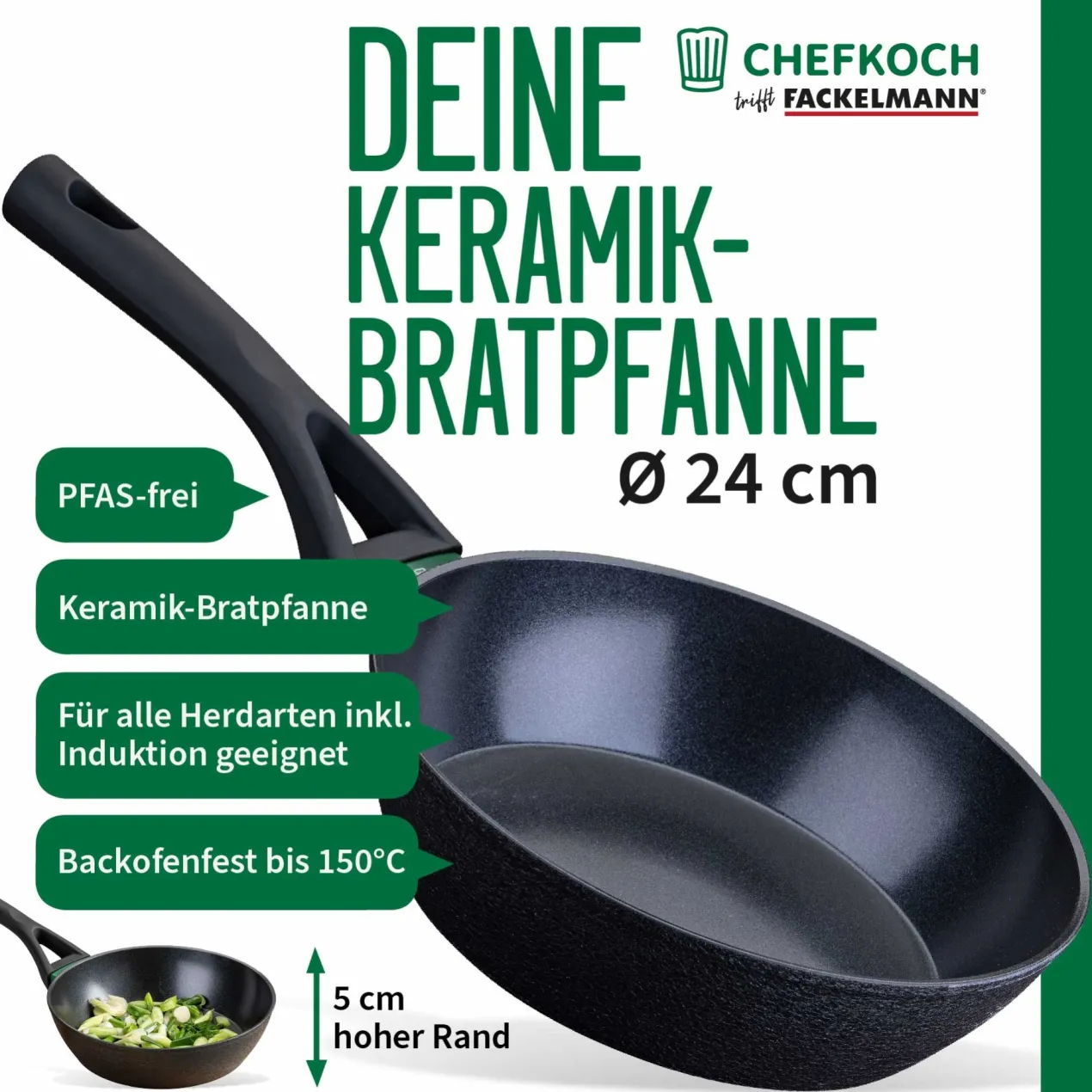 Bratpfanne Hamburg, keramische Antihaft-Beschichtung, Ø24cm