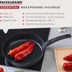 Bratpfanne Highrise, Keramik, antihaft, Ø28cm