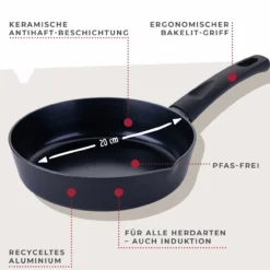 Bratpfanne Highrise, Keramik, antihaft, Ø20cm