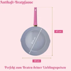 Bratpfanne, Keramik, antihaft, pink, Ø28cm