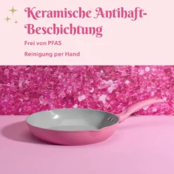 Bratpfanne, Keramik, antihaft, pink, Ø28cm