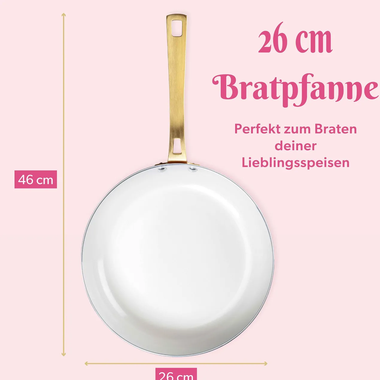 Bratpfanne mit keramischer Antihaft-Beschichtung, Ø26cm