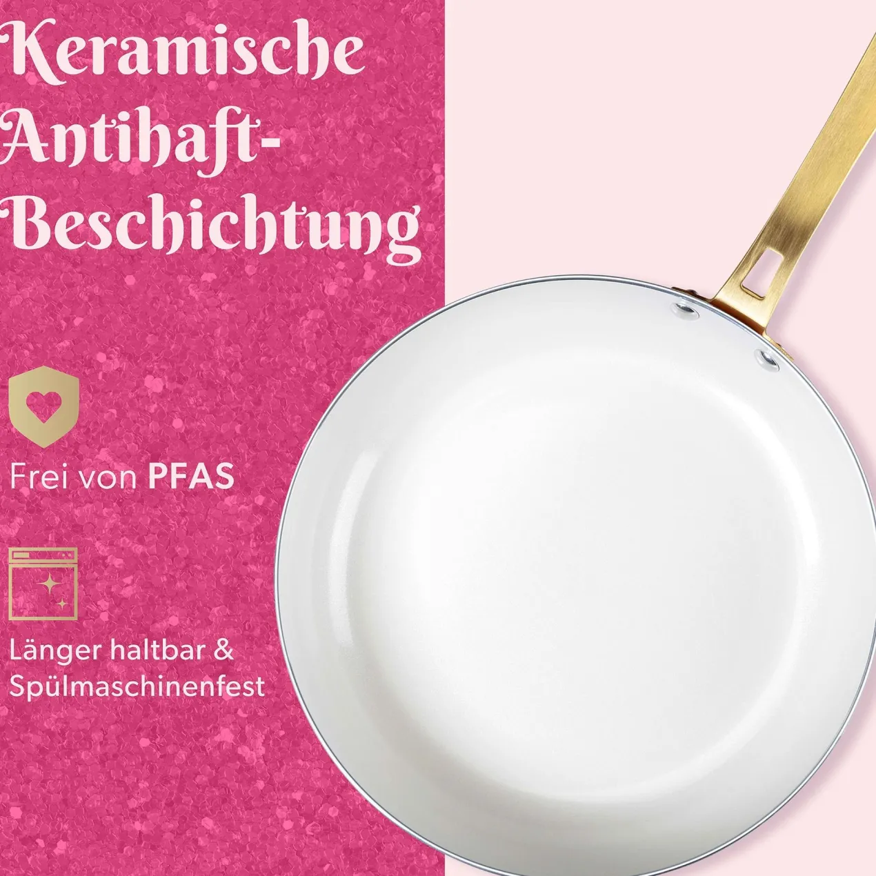 Bratpfanne mit keramischer Antihaft-Beschichtung, Ø26cm