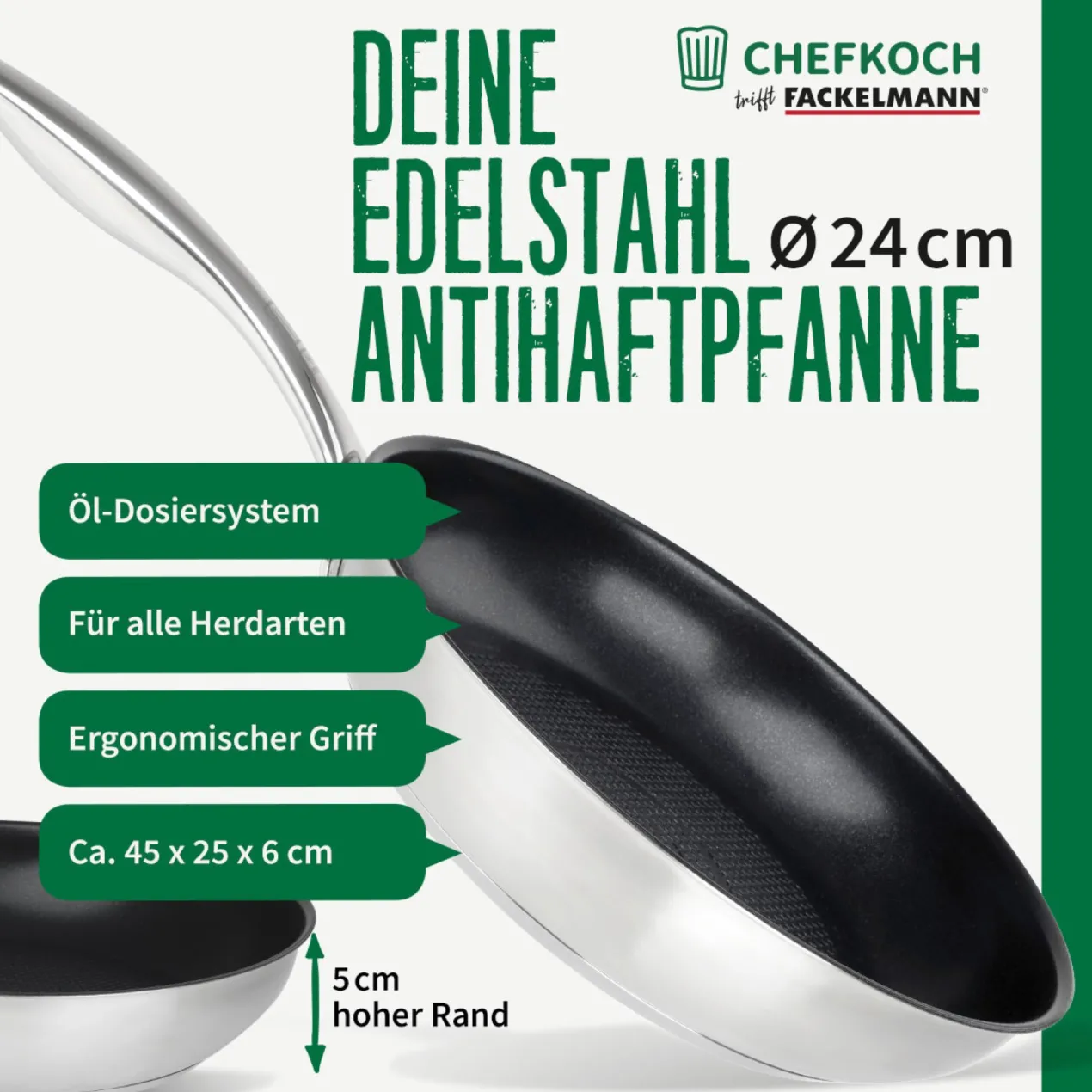 Bratpfanne München, Antihaft, Ø24cm