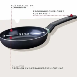 Bratpfannen-Set "Brandao", Keramik, antihaft, Ø16+20cm, 2-tlg.