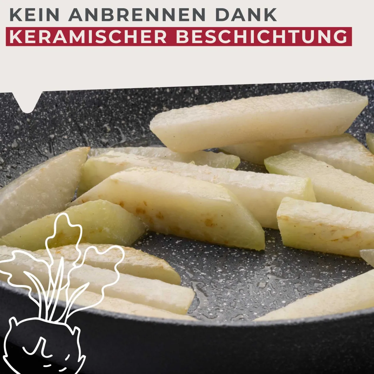 Bratpfannen-Set "Cosmo", Keramik, antihaft, Ø20+24cm, 2-tlg.
