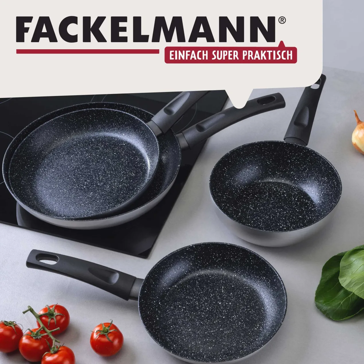 Bratpfannen-Set "Crisp", Keramik, antihaft, Ø20/24/28cm, 3-tlg.