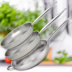 Bratpfannen-Set "Profi-Therm", Edelstahl, 3-teilig