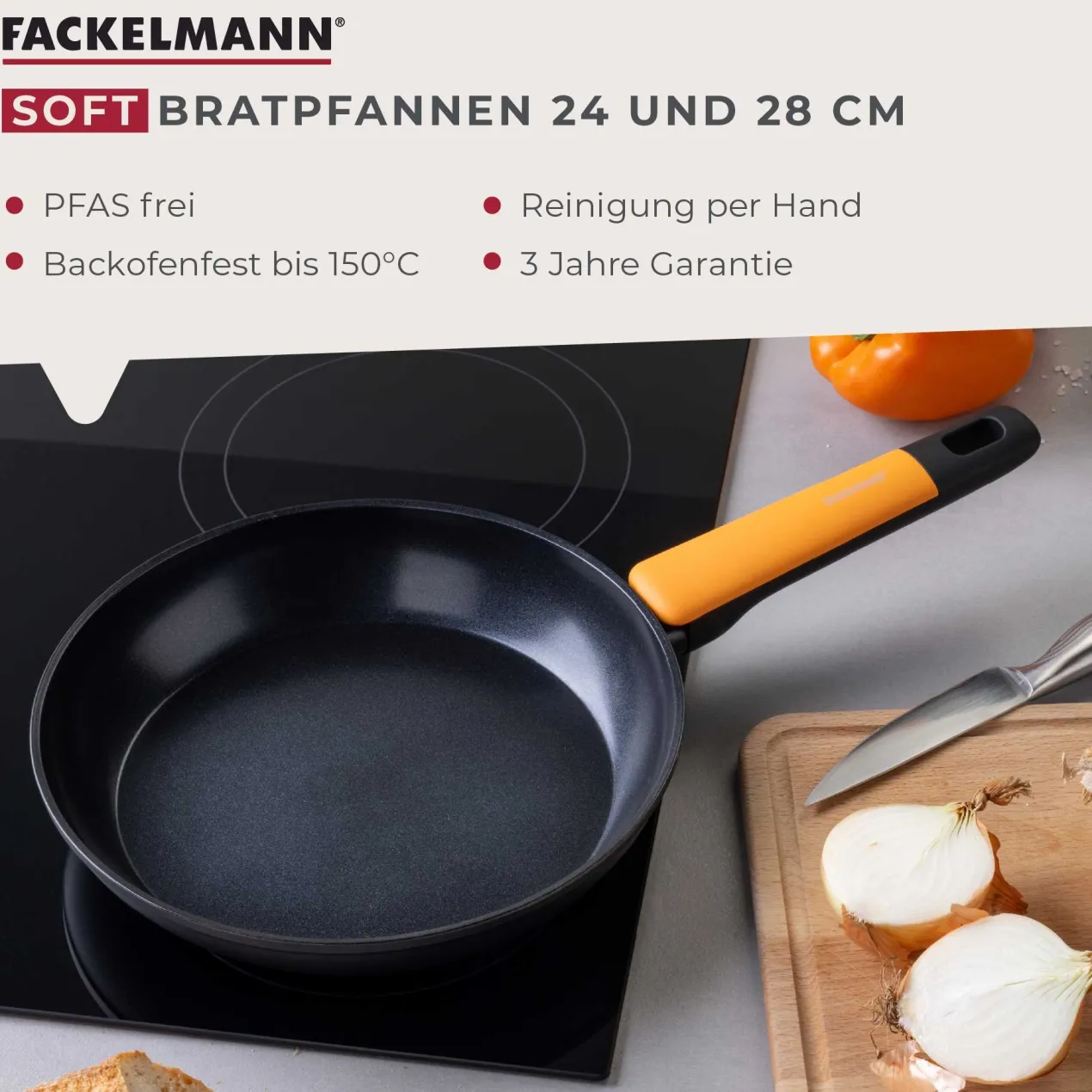 Bratpfannen-Set "Soft Collection", Keramik, antihaft, Ø24+28cm, 2-tlg.