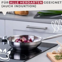 Bratpfanne Ovalgriff, Ø20cm, Edelstahl