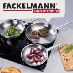 Bratpfanne Ovalgriff, Ø20cm, Edelstahl
