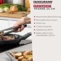 Bratpfanne Statement, Keramik, antihaft, Ø24cm – 20% Rabatt mit Code: COOK20