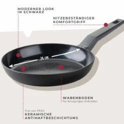 Bratpfanne Statement, Keramik, antihaft, Ø24cm – 20% Rabatt mit Code: COOK20