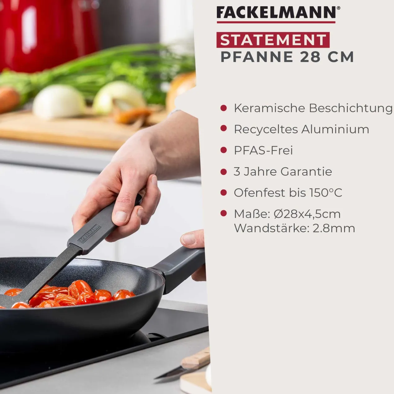 Bratpfanne Statement, Keramik, antihaft, Ø28cm – 20% Rabatt mit Code: COOK20