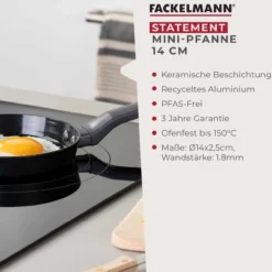 Bratpfanne Statement, Keramik, antihaft, Ø14cm – 20% Rabatt mit Code: COOK20
