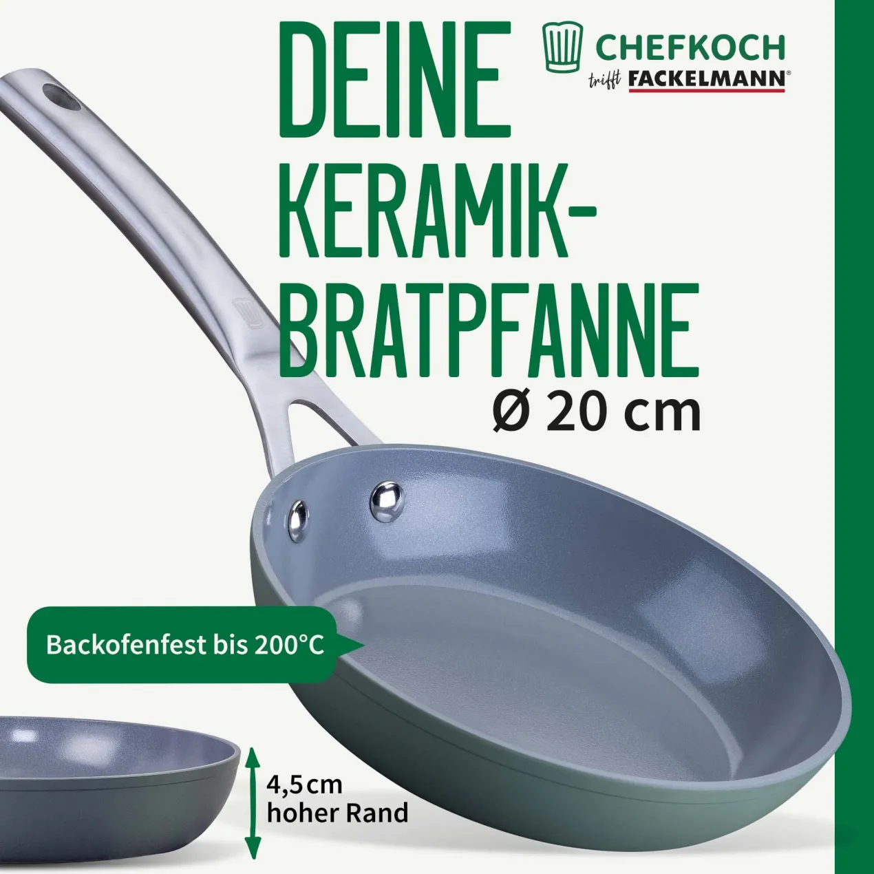 Bratpfanne Stuttgart, keramische Antihaft-Beschichtung, Ø20cm
