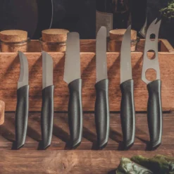 Brötchenmesser, 20cm, schwarz