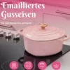 Bräter Herzform, rosa, 1,8L