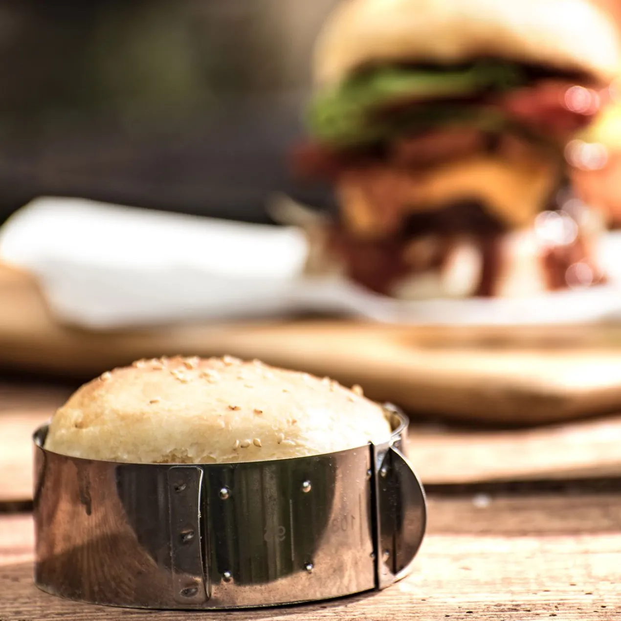 Burger- und Dessertringe, 2 St., Edelstahl, verstellbar