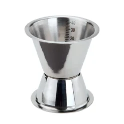 Cocktail Messbecher, Edelstahl, silber