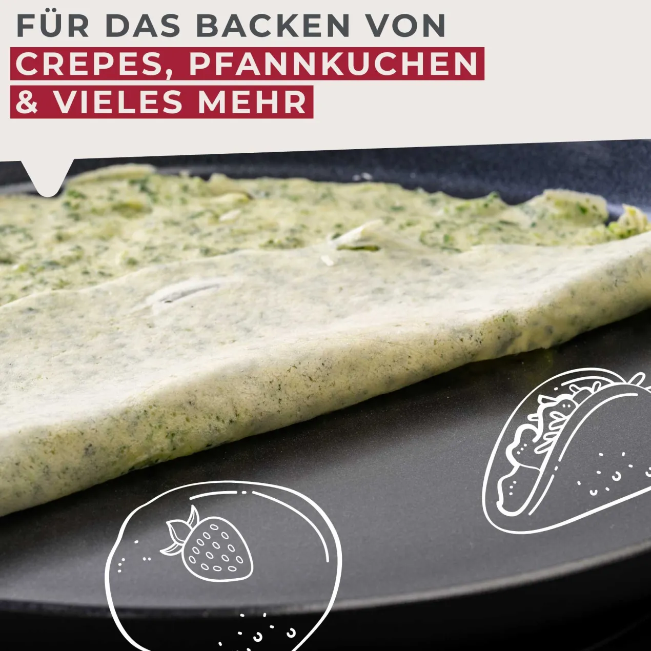 Crêpepfanne Brandao, Keramik, antihaft, Ø26cm