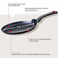 Crêpepfanne Brandao, Keramik, antihaft, Ø26cm