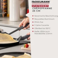 Crêpepfanne Statement, Keramik, antihaft, Ø25cm – 20% Rabatt mit Code: COOK20