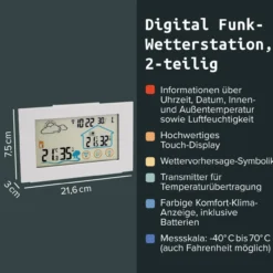 Digital Funk-Wetterstation, 2-teilig