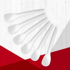Eierlöffel Essential, weiß, 6 Stück