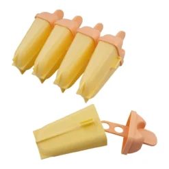 Eisformen für Stieleis, 5 Stück, gelb/orange