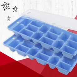 Eiswürfelformer mit Deckel, 3-teilig