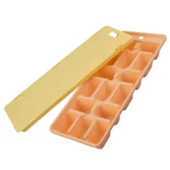 Eiswürfelform mit Deckel, gelb/orange