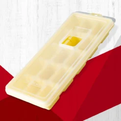 Eiswürfelform mit Deckel, gelb