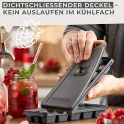 Eiswürfelform mit Deckel Statement