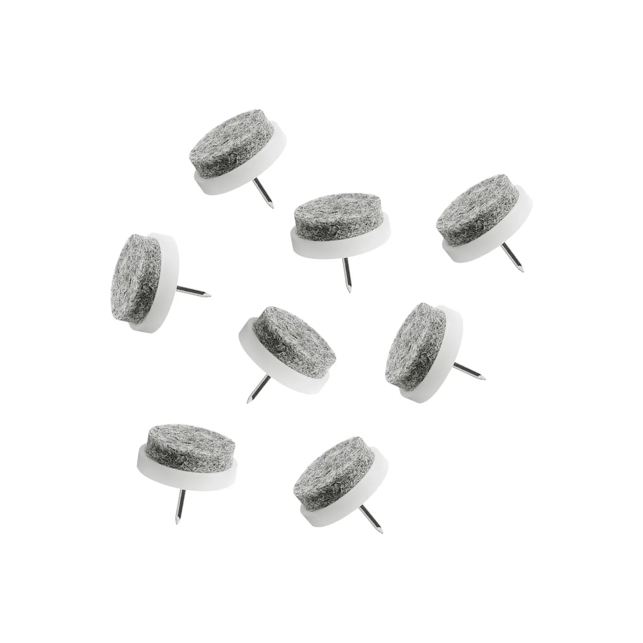 Filzgleiter mit Nagel, Ø24mm, 8 Stück