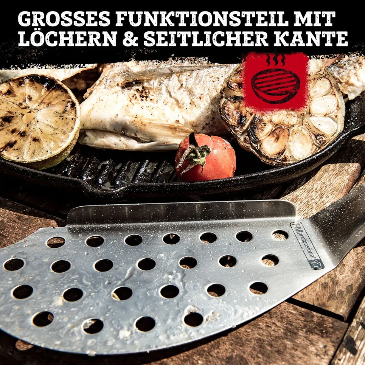 Fischwender, 33cm, Edelstahl
