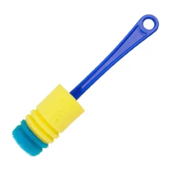 Flaschenbürste, gelb-blau